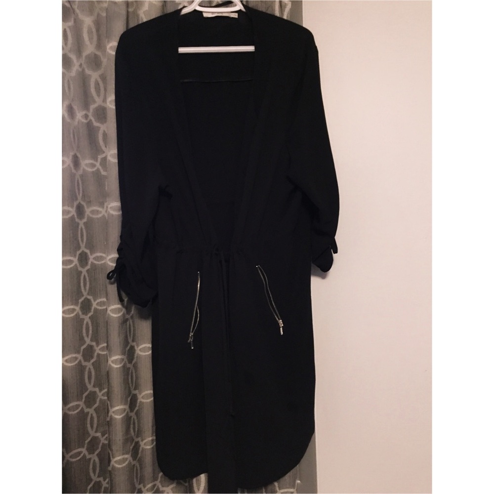 2x Black Long jacket/ blazer w/ drawstring waist